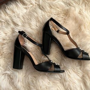 EUC Cole Haan Black Leather Nike Air colab size 7.5